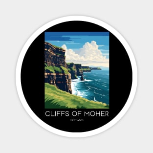 A Pop Art Travel Print of the Cliffs of Moher - The Burren - Ireland Magnet